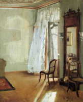 メンツェル 「バルコニーのある部屋」 1845 | 58x47cm | ベルリン国立美術館